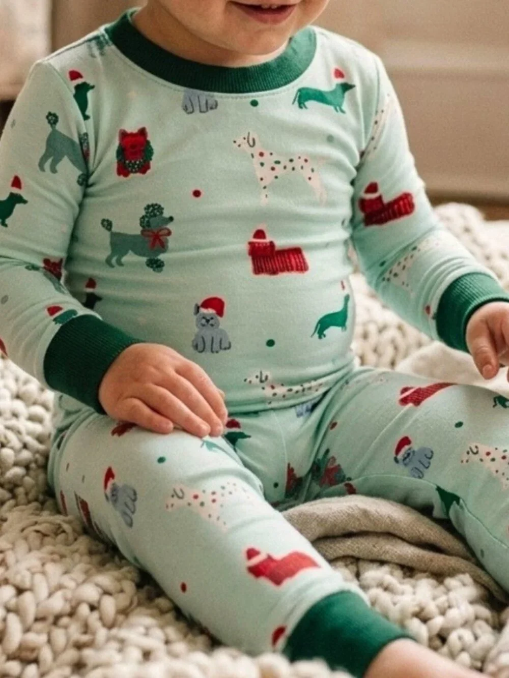 Kiki + Lulu Holiday Pups NWT Bamboo Pajama Set 5/6T | Christmas Dog 2-Piece - Picture 3 of 5